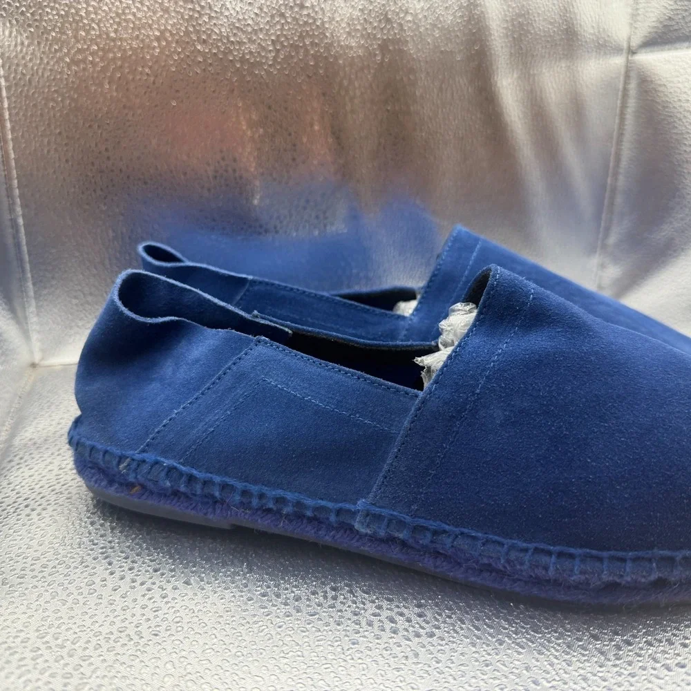 Size 10T Tom Ford Suede Barnes Espadrilles Navy Blue Mens Slip On Casual Shoes